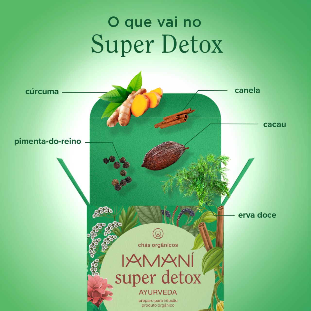 Chá Orgânico Super Detox / Equilibra! - 15 sachês