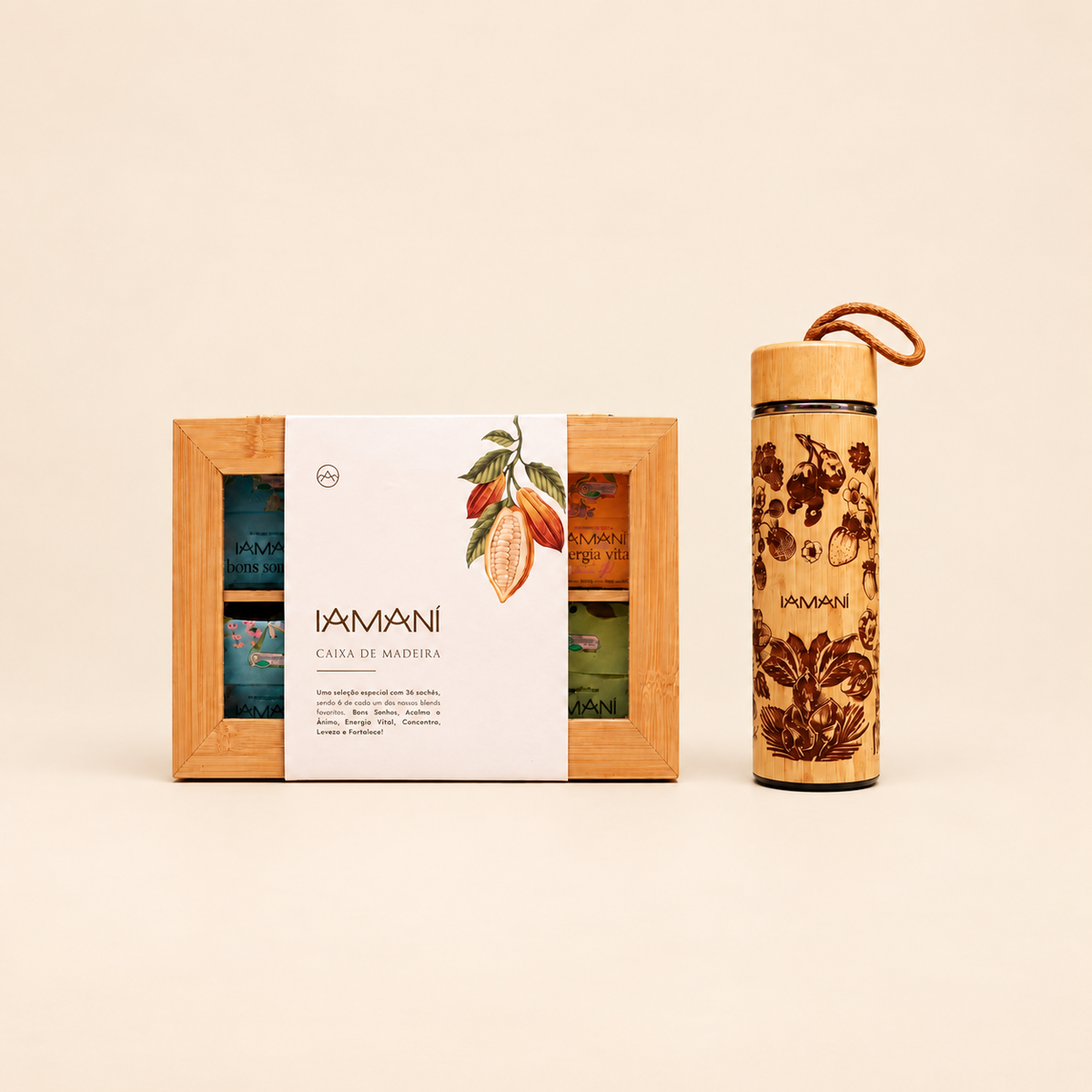 Kit caixa de madeira