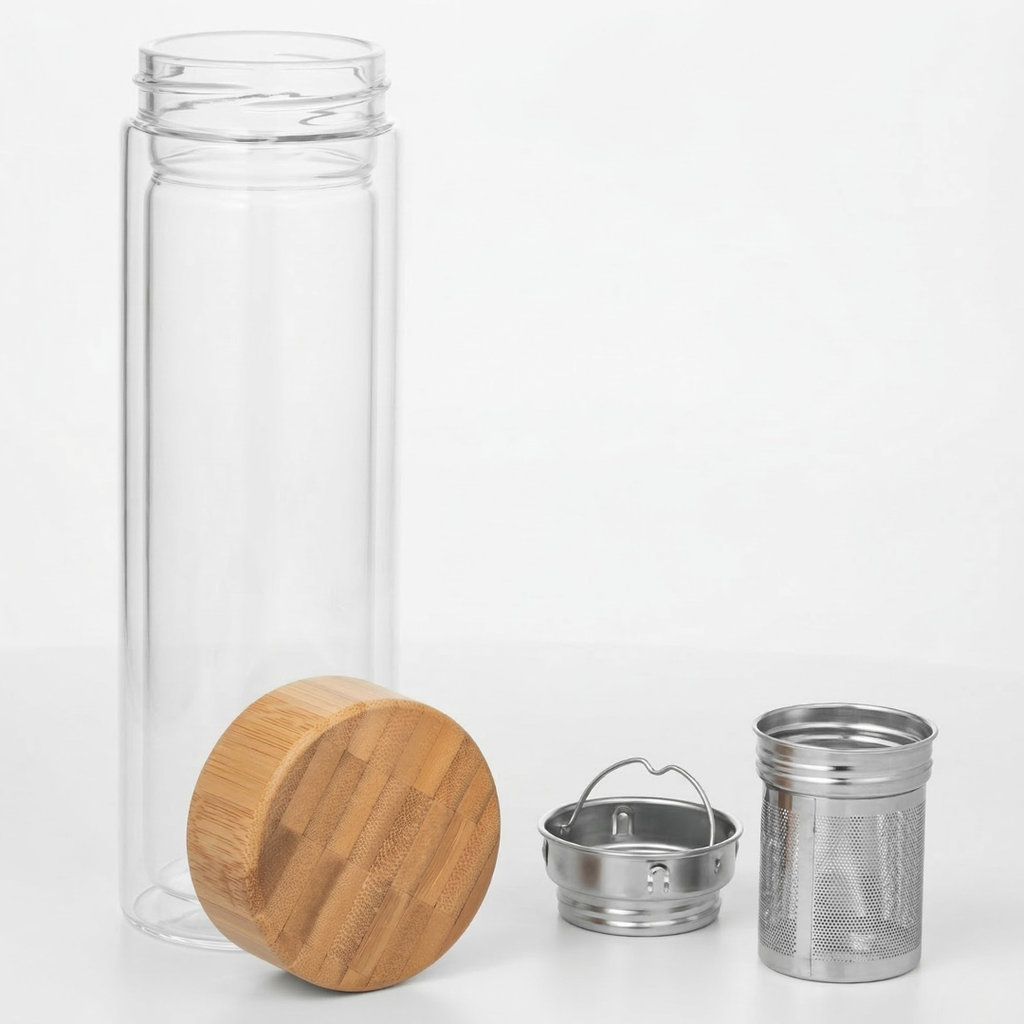 Garrafa de Vidro com Infusor 490 ml