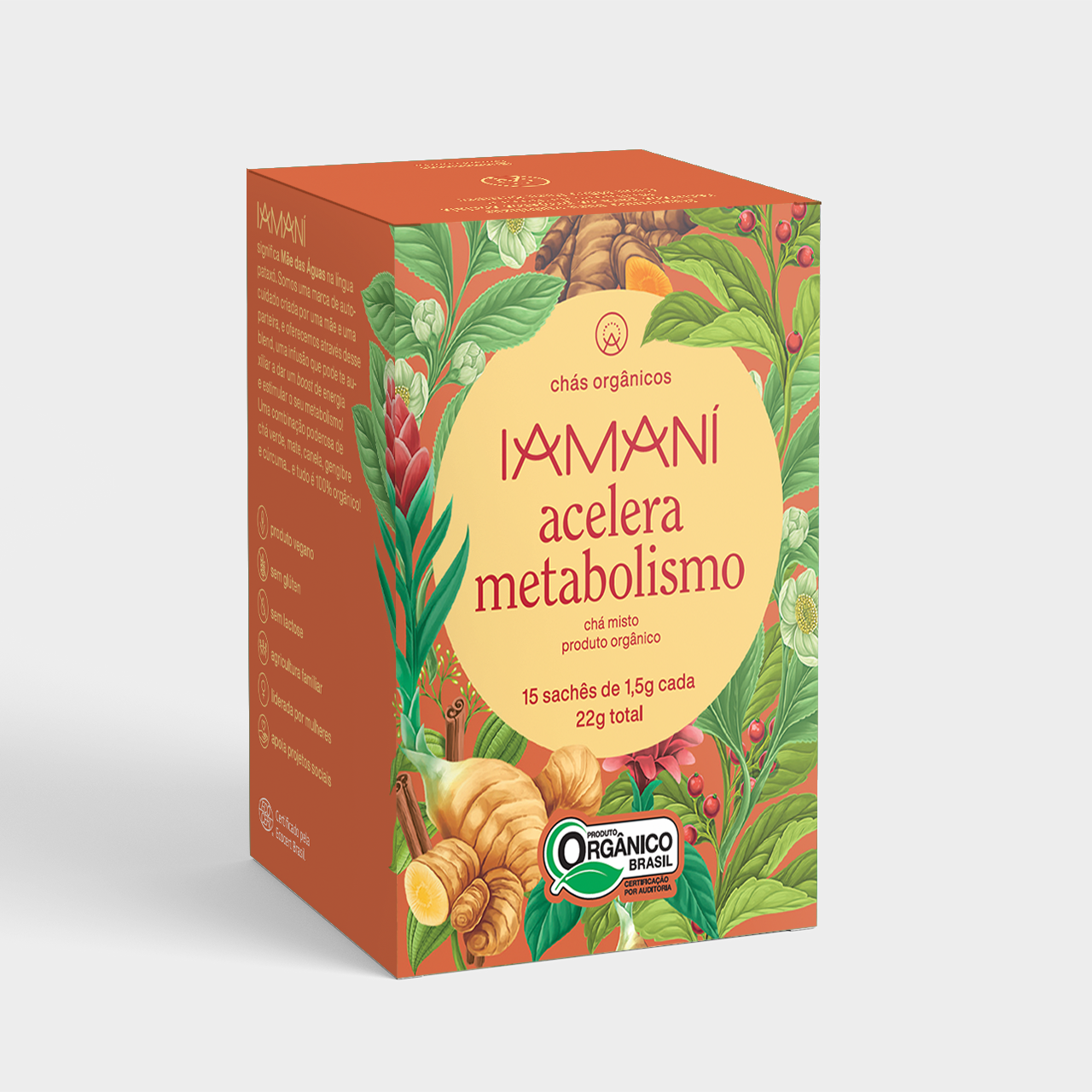 Chá Orgânico Acelera Metabolismo - 15 sachês – Iamaní Chás Funcionais ...