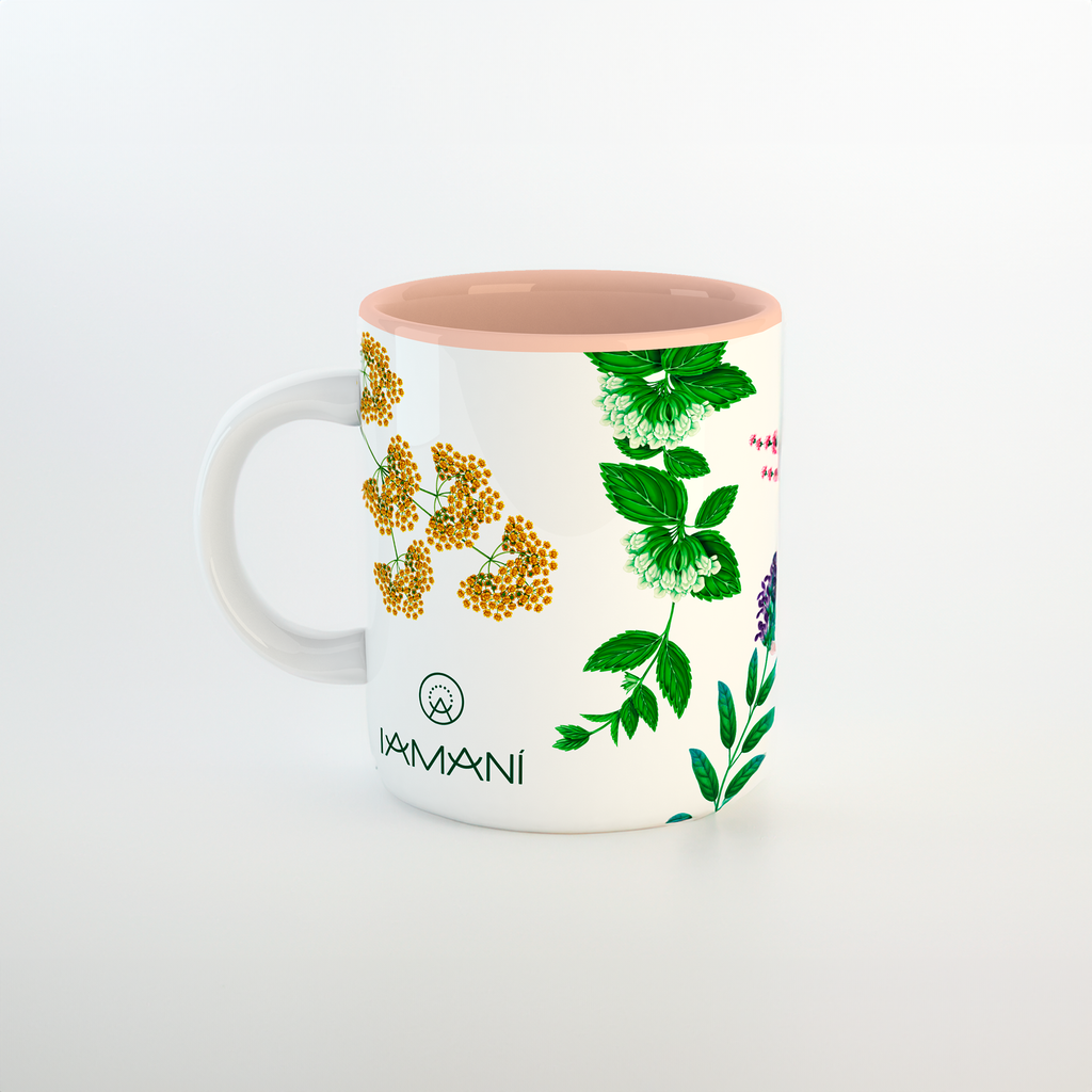 Caneca Iamaní - Fundo Rosa