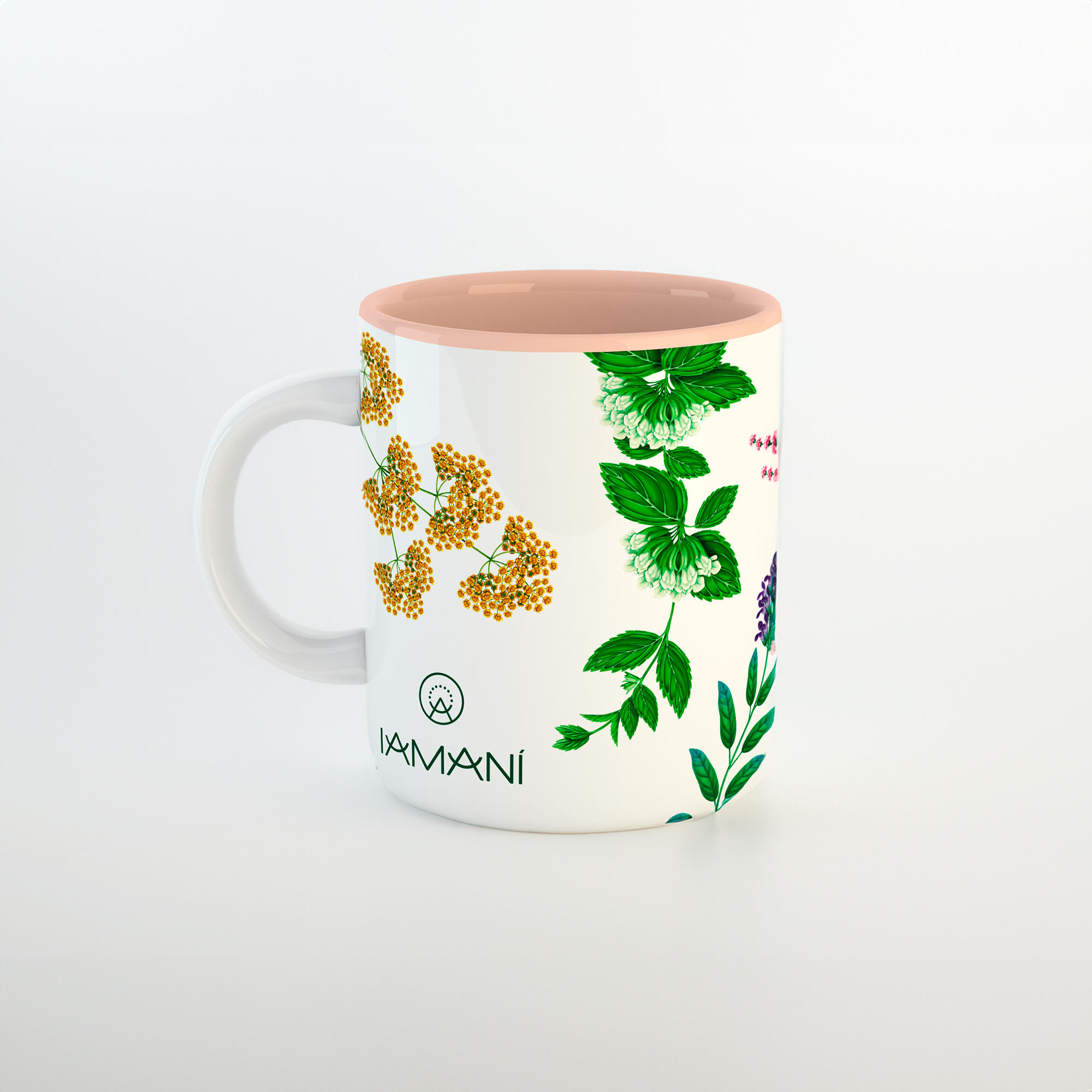 Caneca Iamaní - Fundo Rosa