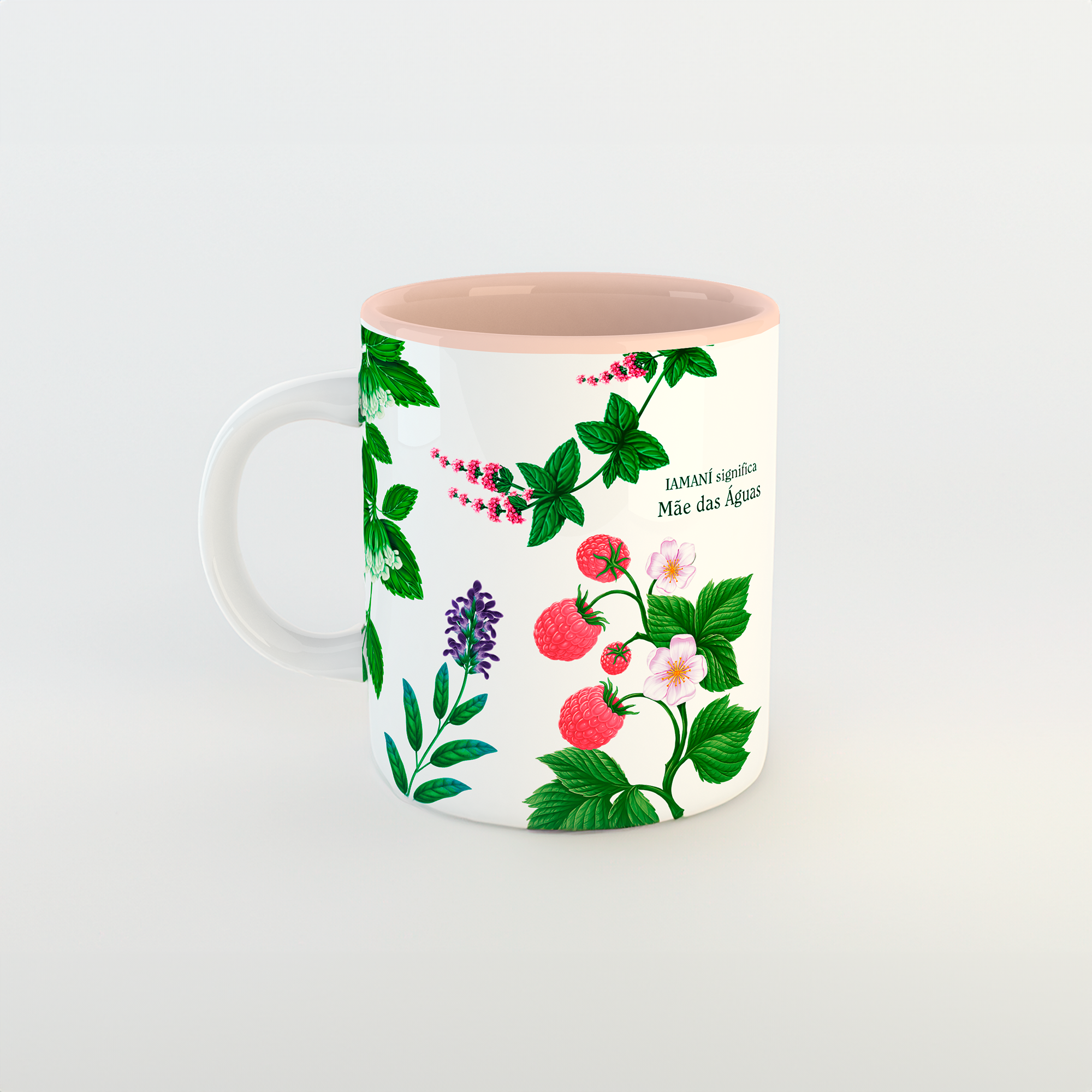 Caneca Iamaní - Fundo Rosa