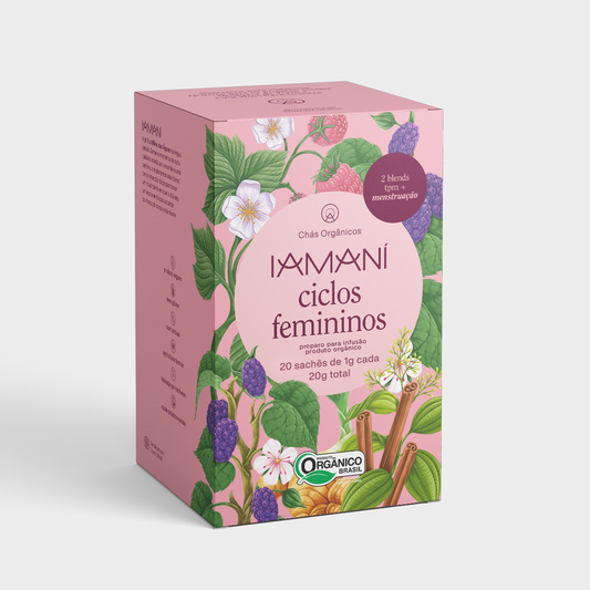 Chá Orgânico Ciclos Femininos (TPM + Menstruação - 20 sachês)