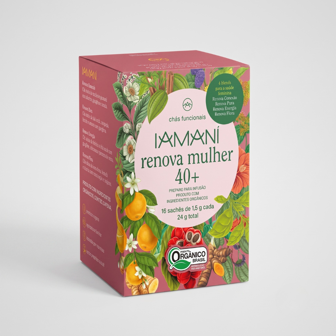 Chá Orgânico Renova Mulher 40+ (4 Blends - 16 Sachês)