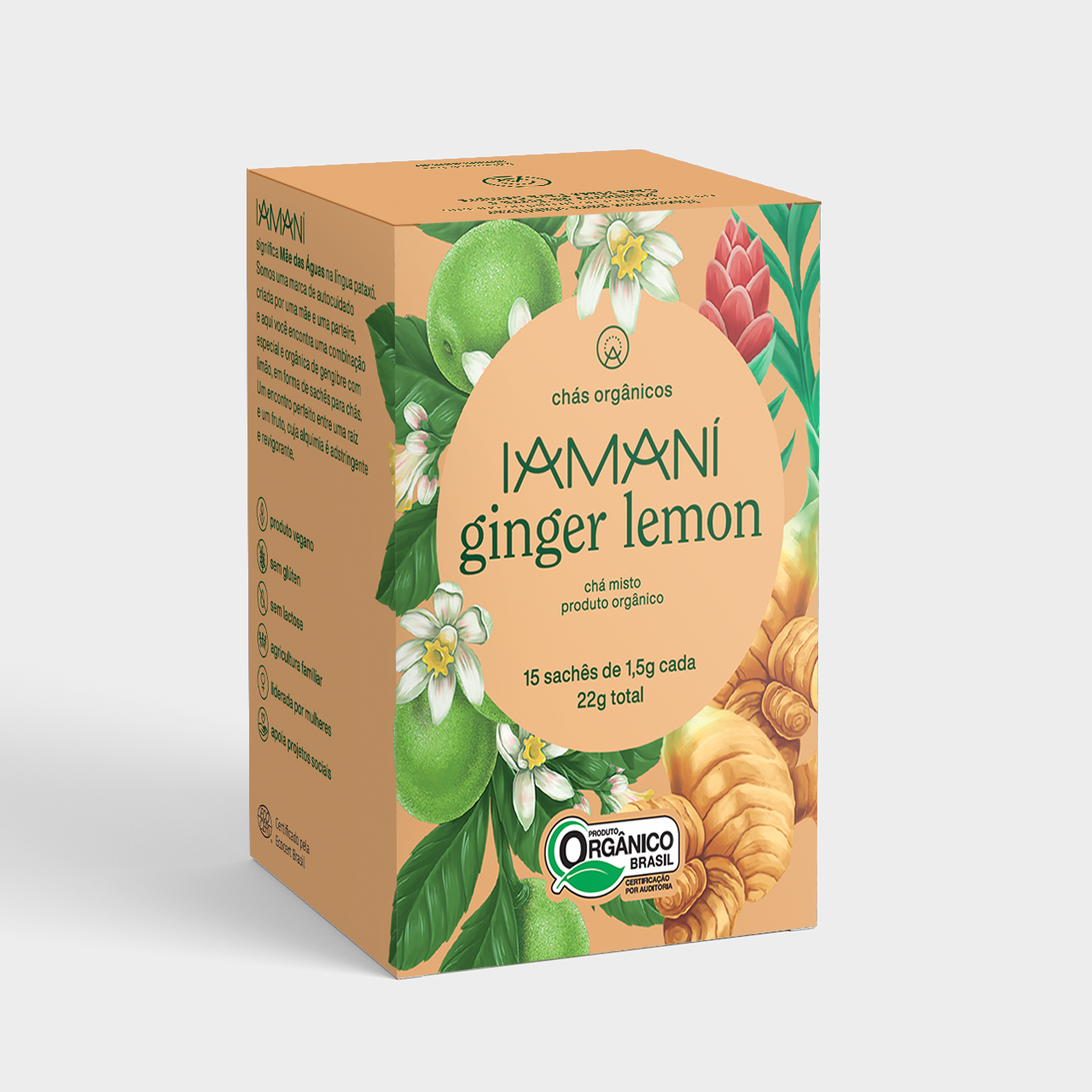Chá Orgânico Ginger-Lemon - 15 sachês