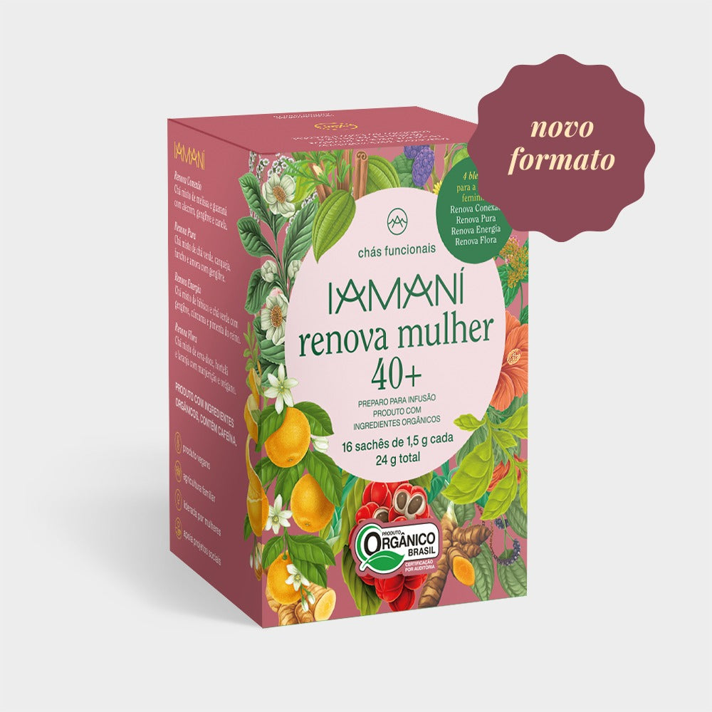 Chá Orgânico Renova Mulher 40+ (4 Blends - 16 Sachês)