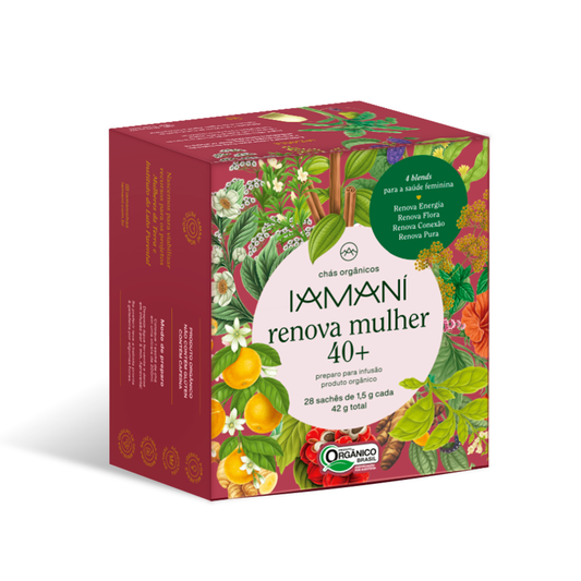 Chá Orgânico Renova Mulher 40+ (4 Blends - 28 Sachês)