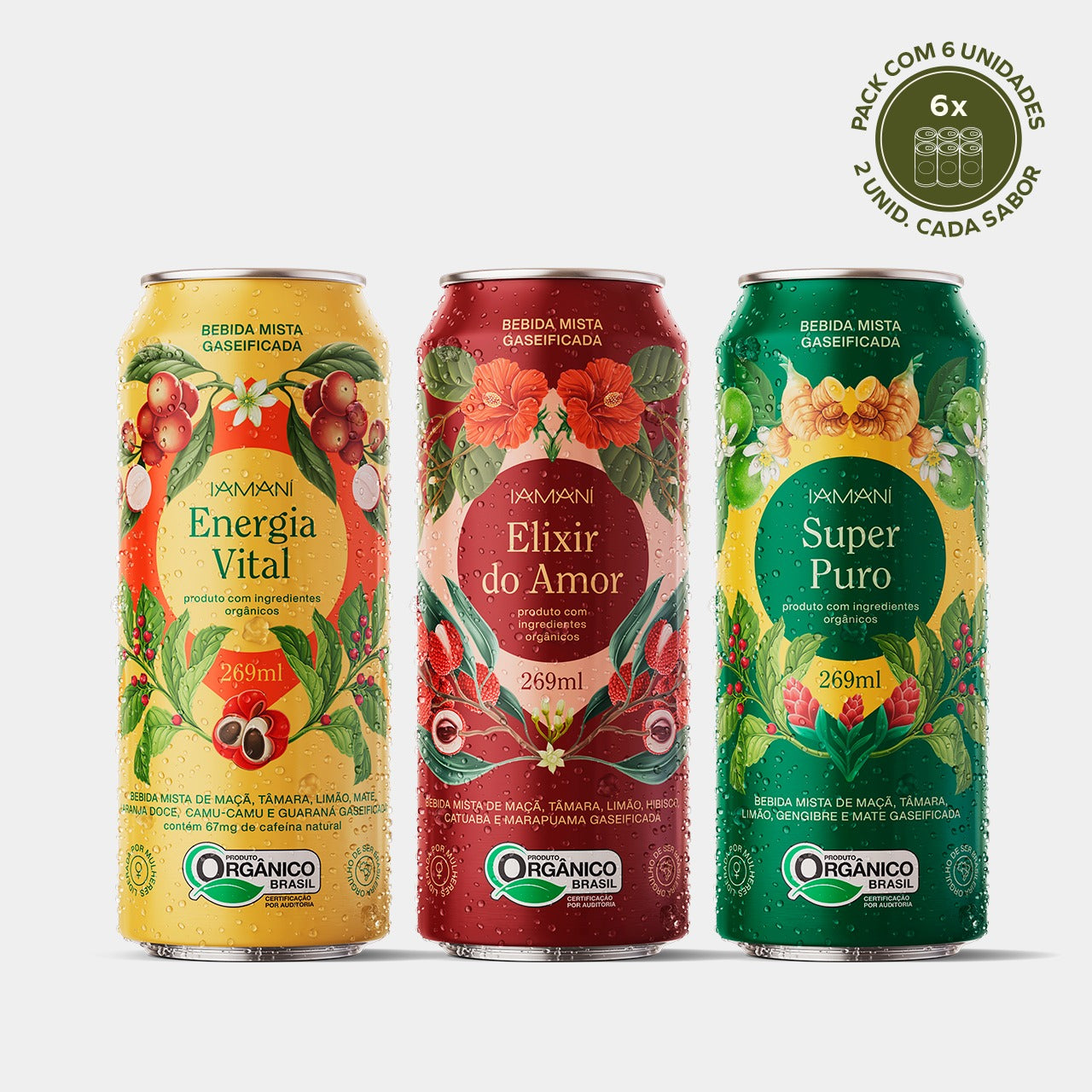 Kit Misto Chá Gelado 3 Sabores 269 ml - PACK 6 Un.